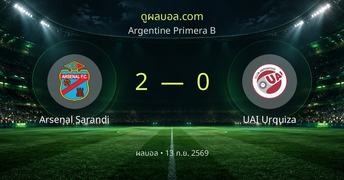 Arsenal Sarandi 2–0 UAI Urquiza | 경기 리포트