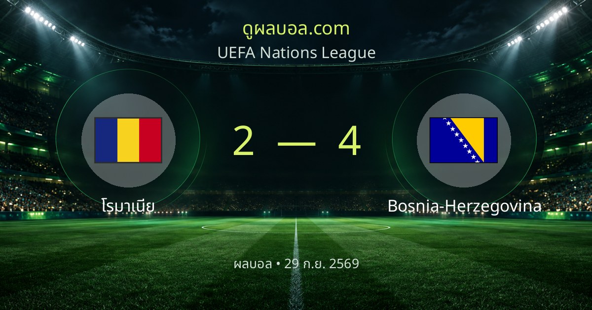 루마니아 2–4 Bosnia-Herzegovina | 경기 리포트