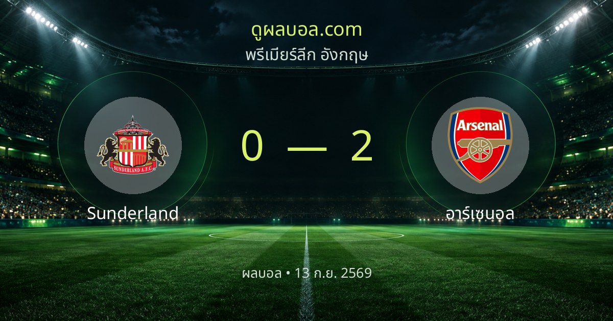 Sunderland 0–2 Arsenal | 比赛总结