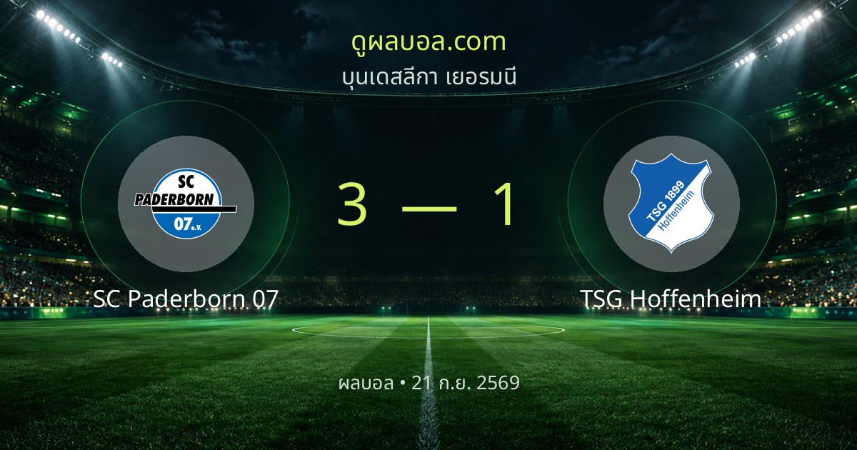 SC Paderborn 07 3–1 TSG 1899 Hoffenheim | Match report
