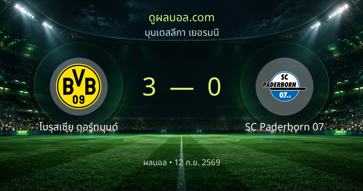 Borussia Dortmund 3–0 SC Paderborn 07 | Match report