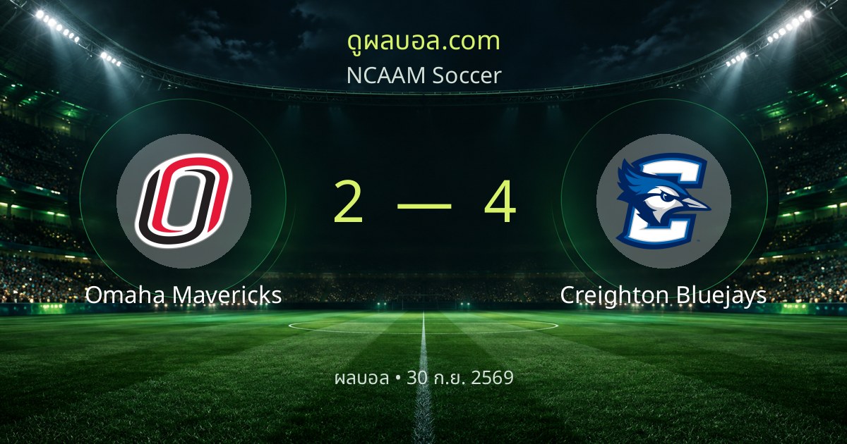 Omaha Mavericks 2-4 Creighton Bluejays | ສະຫຼຸບຜົນບານ