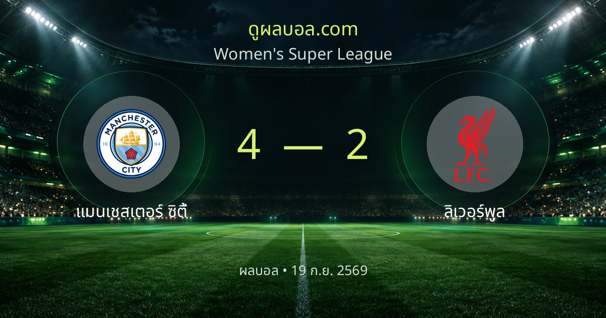 Manchester City 4-2 Liverpool | ສະຫຼຸບຜົນບານ