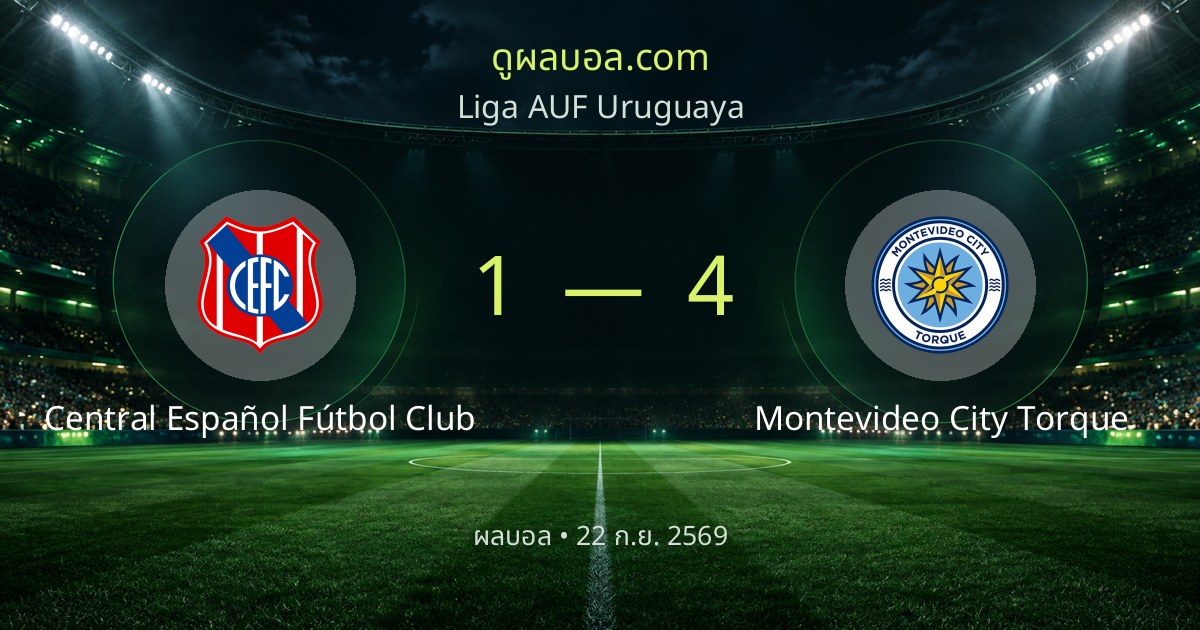 Central Español Fútbol Club 1–4 Montevideo City Torque | Match report